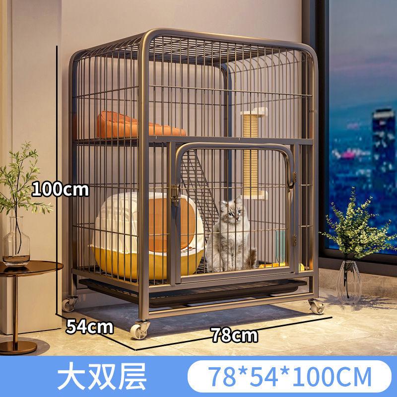 猫宠物猫猫咪窝两层笼子超大舍家用自由空间厕所带室内猫猫屋别墅
