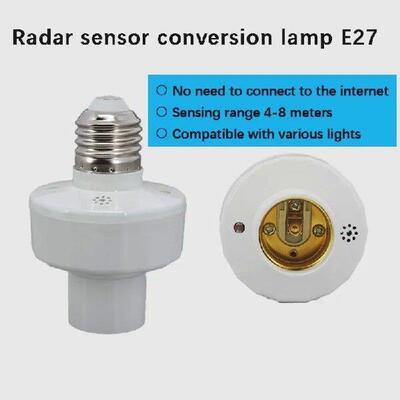 AC 85-265V Radar Sensor E27 Socket Smart Light Bulbs head