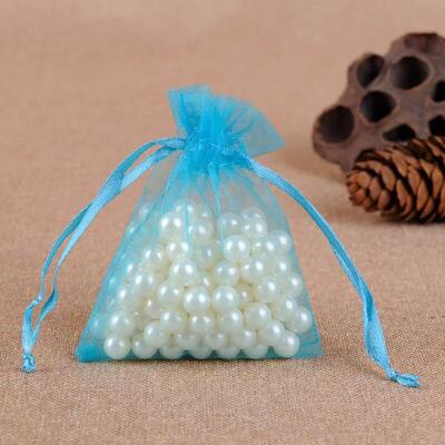 50/100pcs Solid Color Yarn Organza Gift Bags Organza Bag Mes