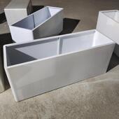 热卖 不742锈钢花箱艺户外花槽铁合花钵花坛室外花器移成品组动树