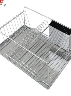JM8150不锈钢碗碟沥水架餐具收纳架接水盘收纳架碗篮厨房碗架