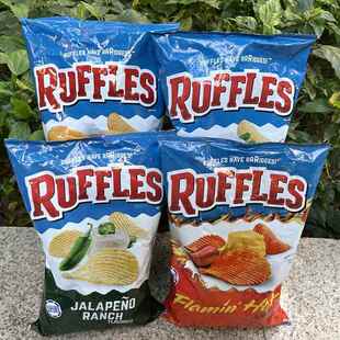 美国原装进口薯片零食小吃如福司火辣波浪形薯片Jalapeno Ruffles
