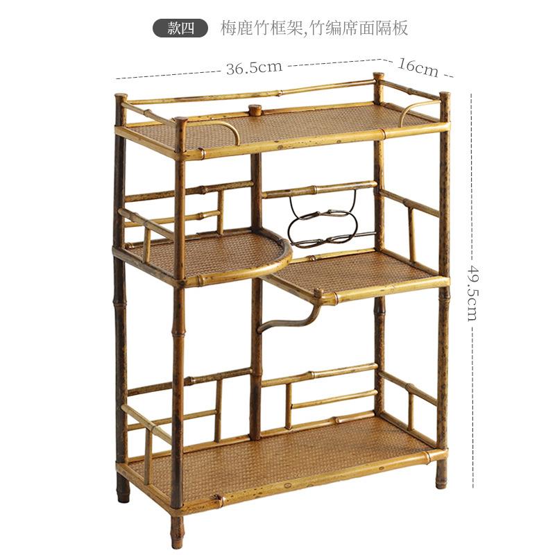 仿清梅鹿竹茶棚三久多宝阁博古架茶具茶器展示收纳柜餐饮厨具