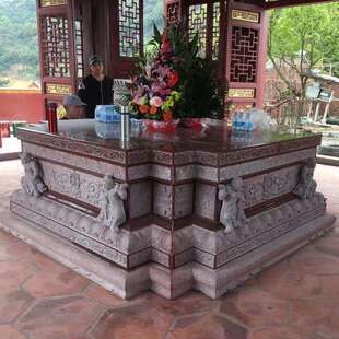 石雕须弥座花盆底座汉白玉仿古做旧莲花座庭院室内别墅石墩摆件