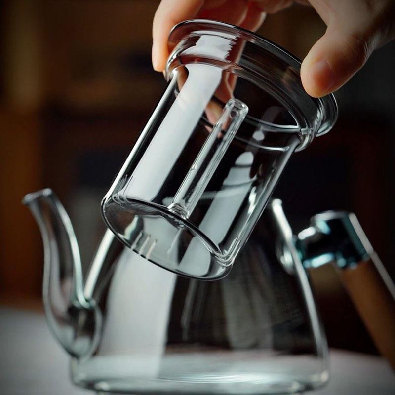 蒸煮茶壶电陶炉加热家用茶具玻璃蒸茶壶煮茶器一体套装养生烧水壶