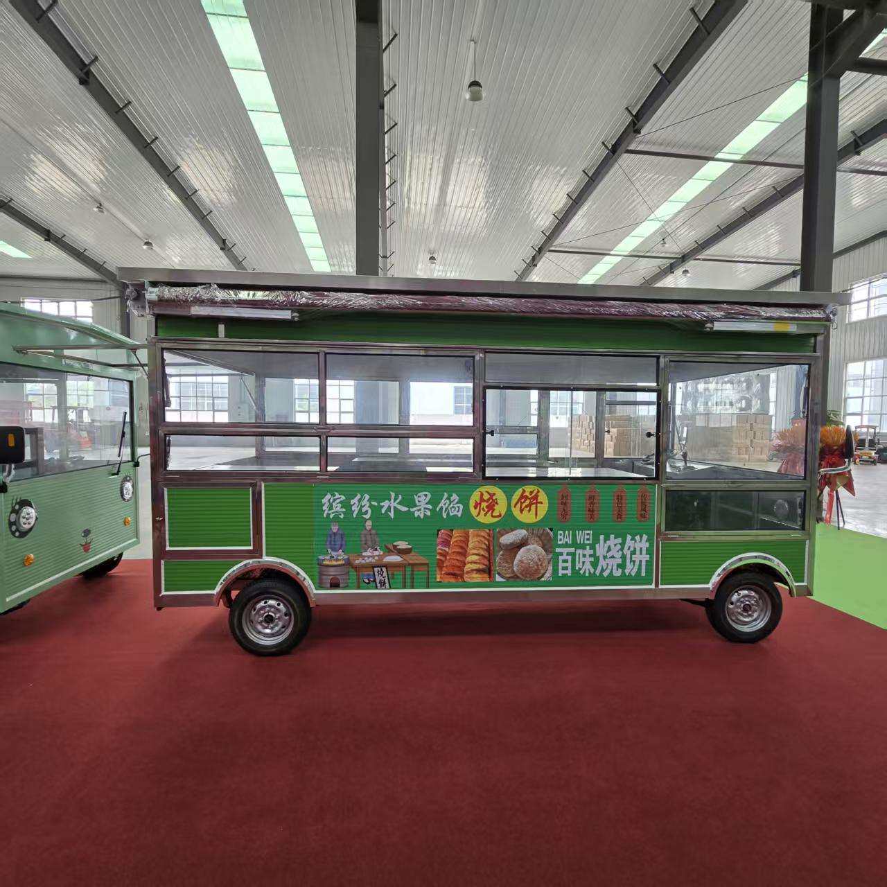 新款商用不锈钢餐车美食饮品售货车创业神器移动式店铺车流动摆摊