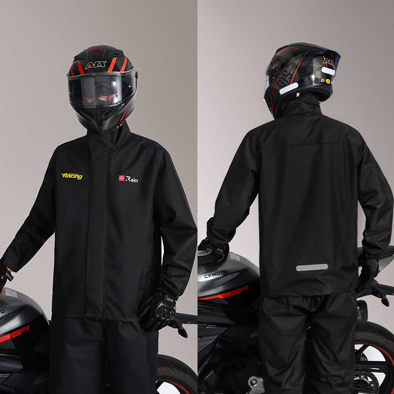 摩托车雨衣全身防暴雨分体式套装男款外卖2025新款骑行套装透气款