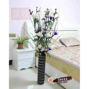 正品 饰花地摆放 饰篮花瓶摆件客厅创意插花叶脉品仿真花花干落枝装