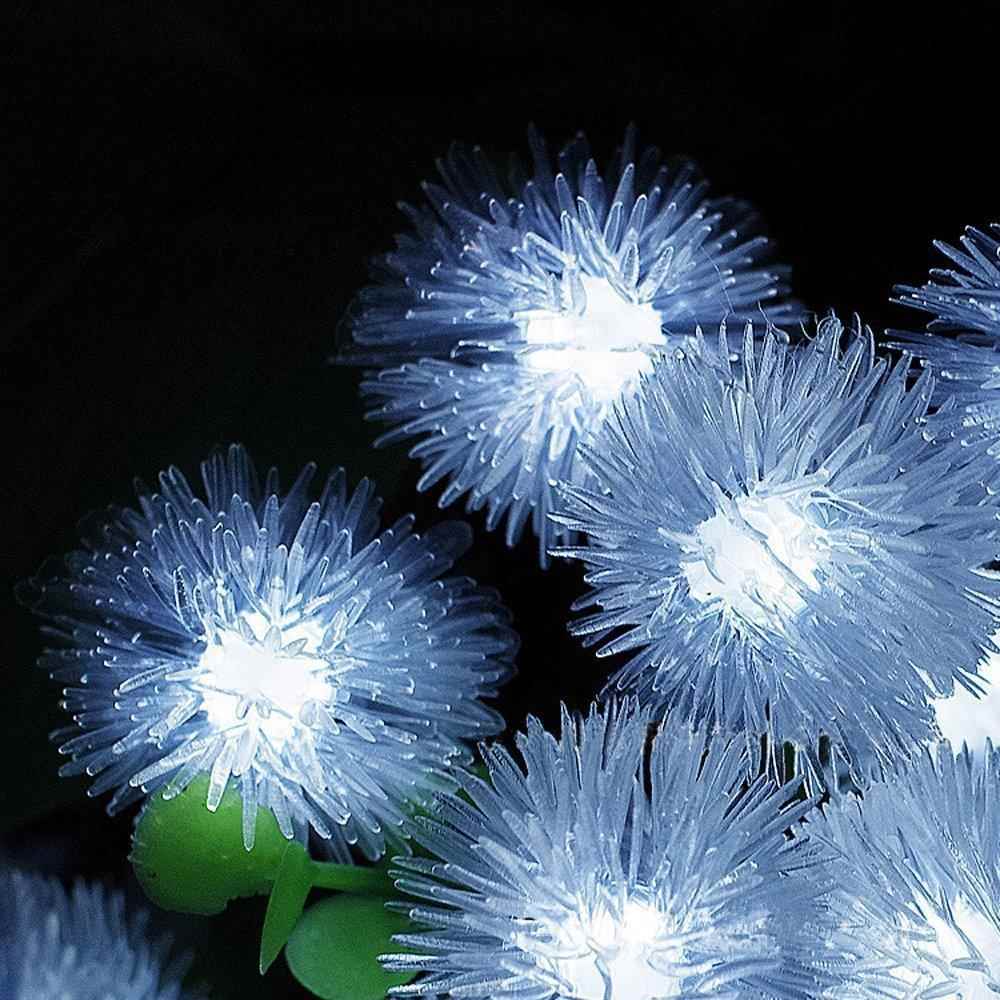 新款直销露营太阳能灯串户外防雨LED彩灯圣诞节日装饰灯毛毛球串
