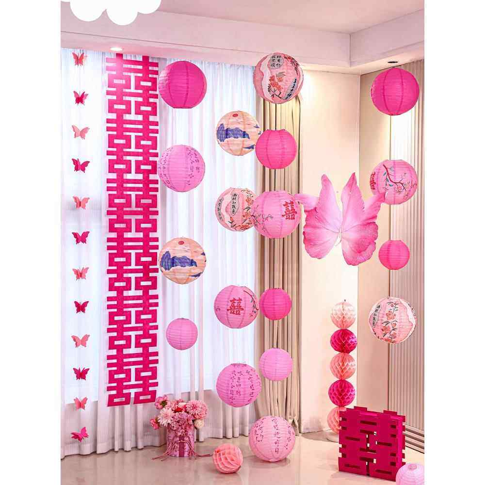 婚房装饰灯笼瀑布结婚布置全套背景墙婚礼新房窗帘女方卧室婚庆喜,节庆用品/礼品,拉花,淘宝优惠券,粉丝福利购,淘宝优惠卷