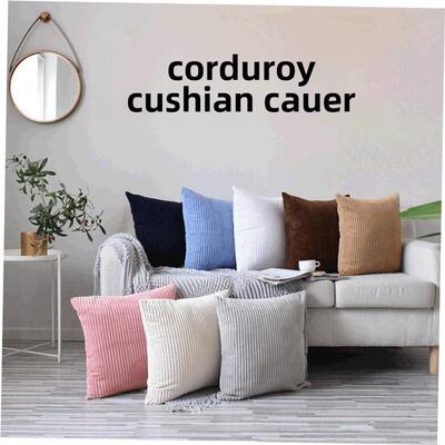 Nordic sofa pillow cushion cover corduroy striped pillowcase