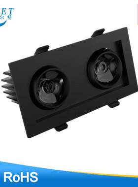 厂家直销 新款双头射灯 展厅双头COB牛眼射灯64W100W 工程射灯