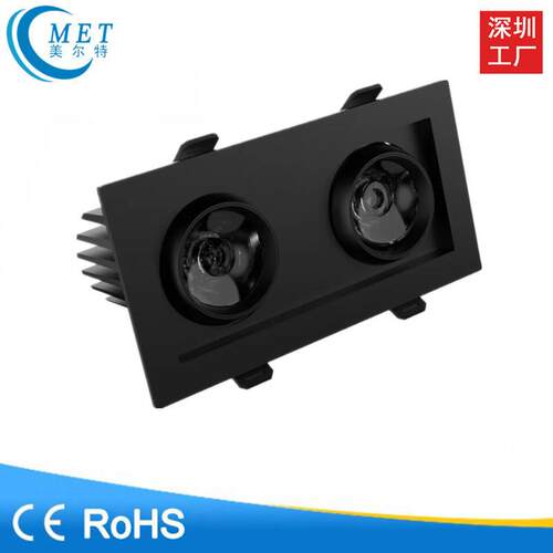 厂家直销 新款双头射灯 展厅双头COB牛眼射灯64W100W 工程射灯