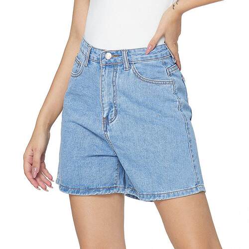 Shorts Womens High-Waisted Wow Baggy Jean 5-Inch Inseam