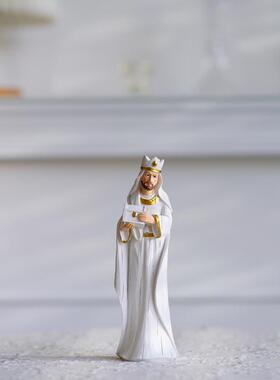 新品圣节马诞槽降组套装脂雕树像桌面摆件家生居橱DSCO2081窗玄关