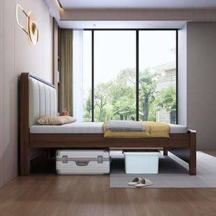 软靠全实木悬空气压高脚床离地60cm小户型齐边床1.8米大床双人床