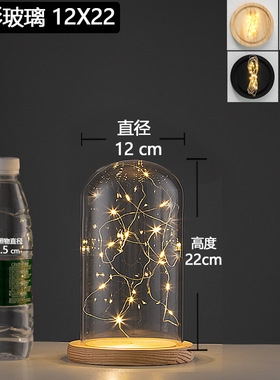 桌面大号手办展示盒客厅永生花玻璃罩成品罩子标本品满天星