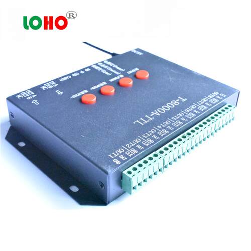 T-8000A全彩控制器LED点控全彩T-8000A-TTLSD卡可编程控制器