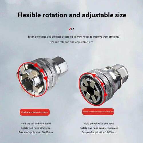 10-19mm Universal Socket Tool Adjustable Multifunction