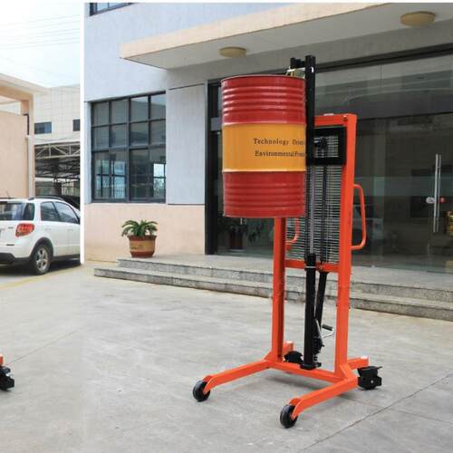 油桶堆高车400kg升高1.6米200L铁桶搬运设备叉车夹具咬嘴圆搬运车