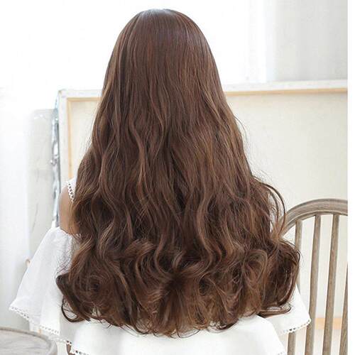 One piece wig piece, long curly hair piece, thick wig, curl