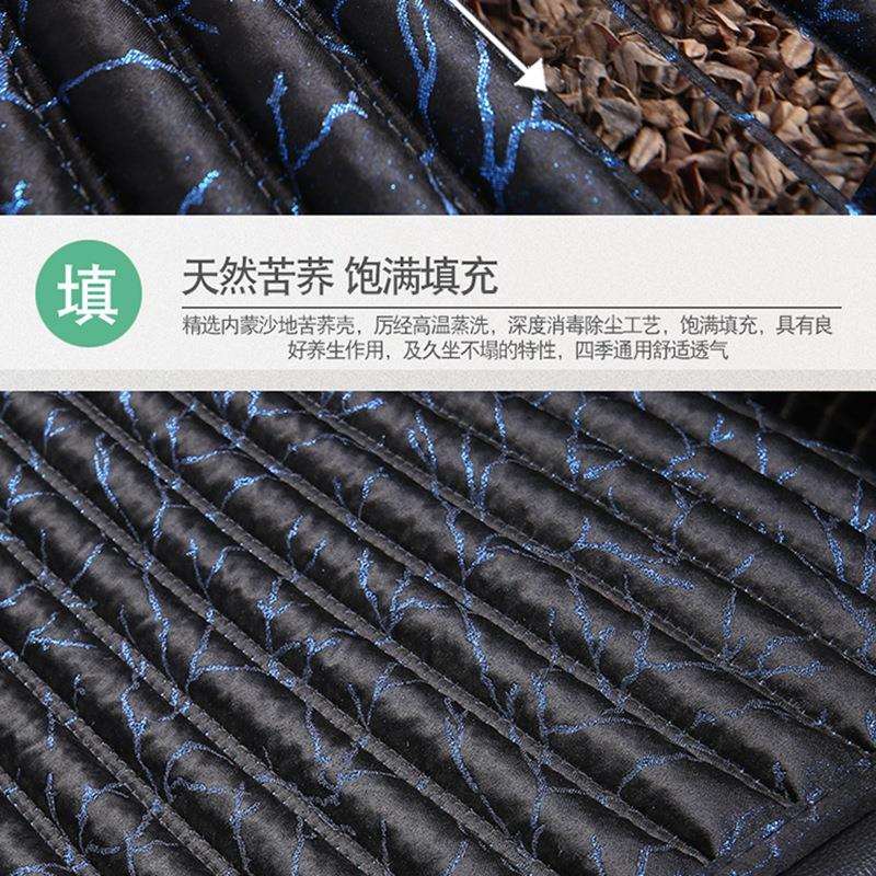 荞麦壳汽车坐垫四季通用单片垫冬季无靠背冰丝防滑免绑三件套座垫