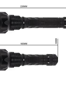 紫光6颗395nm手电筒UV黑镜面手电365nm铝合金鉴定防伪防水电筒818