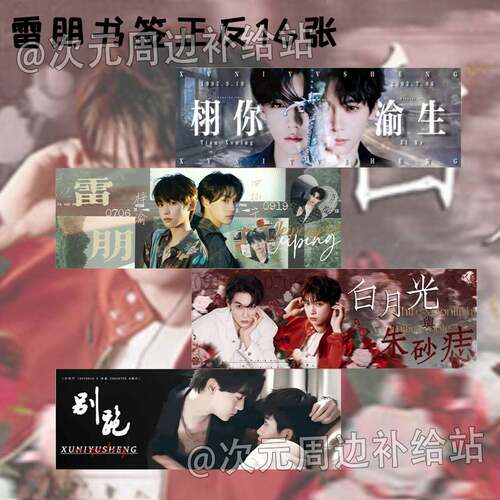 雷朋书签梓渝田栩宁栩你渝生百威银河左岸音乐节周边物料精美书签