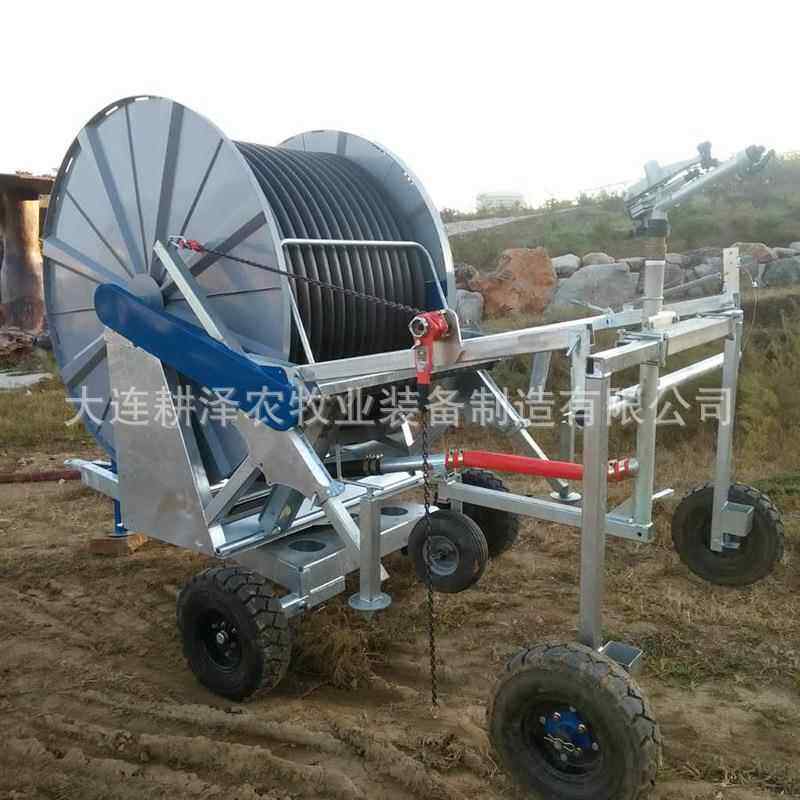 自动回管农业浇地设备单喷头卷盘式喷灌机可选多喷头式绞盘机
