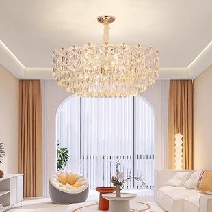 网法126式 奶油风轻年奢水晶客厅灯2025现吊代红简约餐厅卧室中山