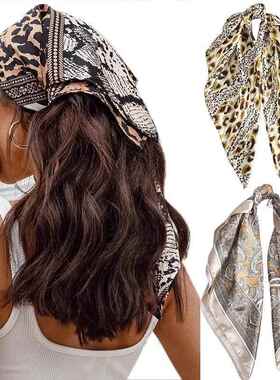 Haimeikang 60*60cm Square Silk Scarf Women Headband Fashion