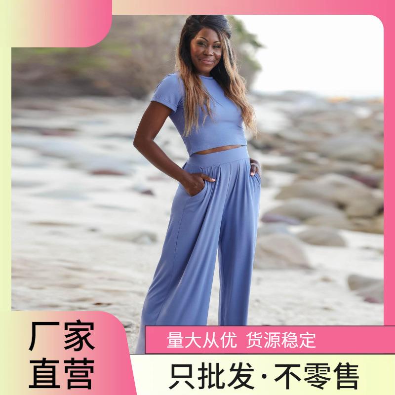 Short-sleeved two-piece suits fashionable and casual