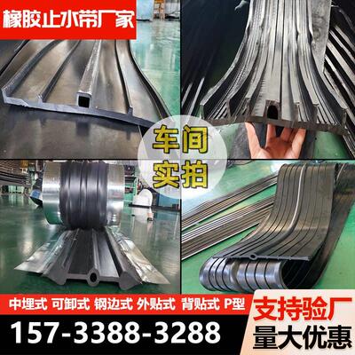 橡胶止水带651型中埋式钢边式外贴式国标背膜式652型300/6/8闸门P