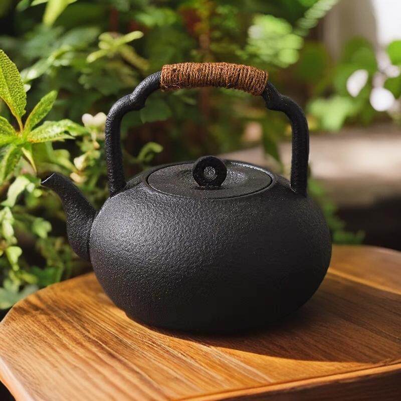 粗陶壶围炉煮茶壶闷茶壶明火泡茶壶苏打釉提梁壶家用电陶炉煮茶壶