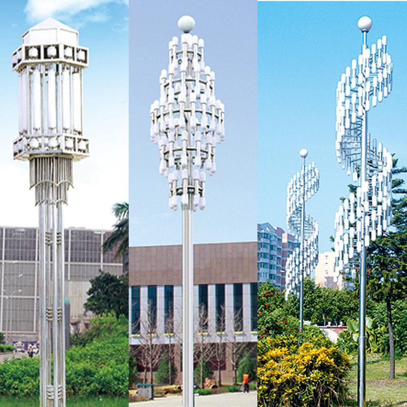 LED不锈钢景观灯现简约户外庭院小区别墅公园3米双头三头灯具
