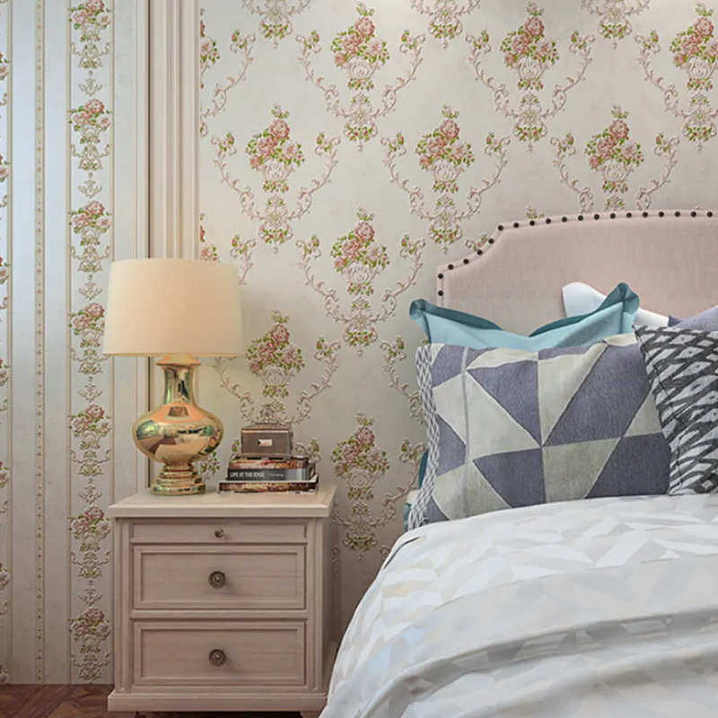 永丽墙纸 田园乡村壁纸无纺布 欧花花卧室客厅沙发电视背景墙纸,家装主材,自贴墙纸/自粘墙纸,淘宝优惠券,粉丝福利购,淘宝优惠卷