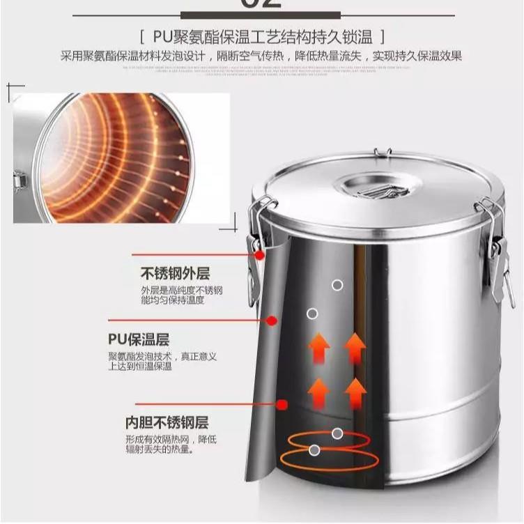 供应KEBETUN不锈钢保温桶保温饭粥汤欧式保温桶酒店厨房饭堂用