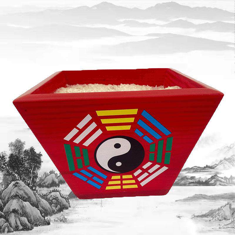 道家用品彩绘红色拜斗五色令旗底座插旗米斗五龙旗太极八卦斗