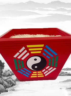 道家用品彩绘红色拜斗五色令旗底座插旗米斗五龙旗太极八卦斗