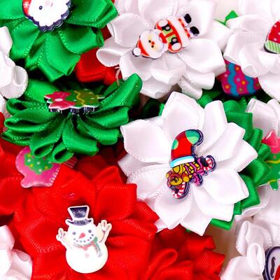 Christmas Colorful Pet Grooming Rubber Band Dog Headwear Dog