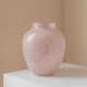 饰品 花瓶摆件轻奢高档客厅桌面插花装 法式 中古浅粉玻璃特别好看