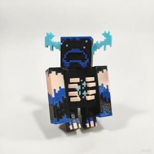 MC我的世界坚守者像素风游戏周边手办模型摆件礼物3D打印可动人偶