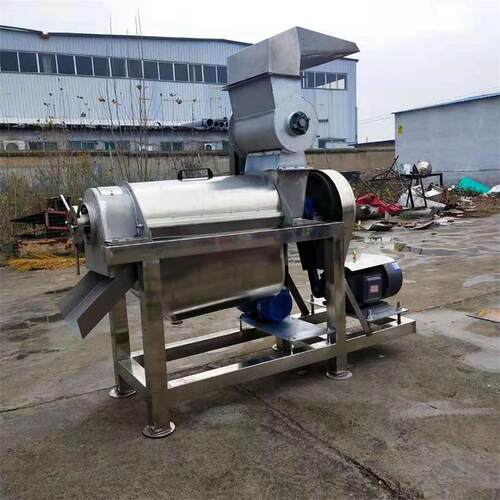大型小青柠生姜螺旋榨汁机柠檬哈密瓜榨汁设备全套果浆加工设备