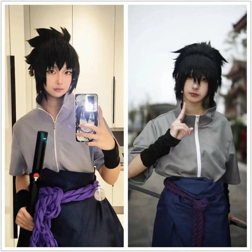 佐助cos服火影忍者A带土宇智波疾风传cosplay服二柱子3代假发