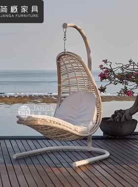 户别墅庭院吊椅秋红千外阳台休闲懒人躺椅网WCL意藤编摇椅创悬挂