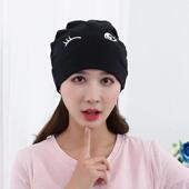 棉睡帽女秋冬款 睡眠遮光头套防乱发晚上睡觉月子帽透气帽子男