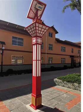 太阳能景观路灯四方形灯体户外景区园林别墅照明太阳能方形庭院灯