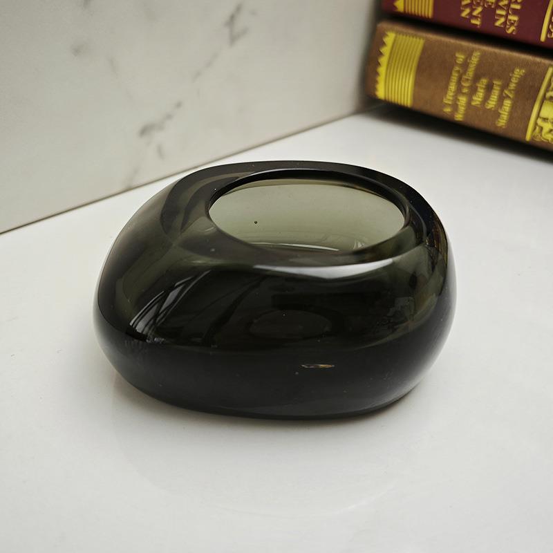 酒家店西餐厅别品质生活居日色用彩烟灰缸套色烟缸墅玻SQD璃烟灰