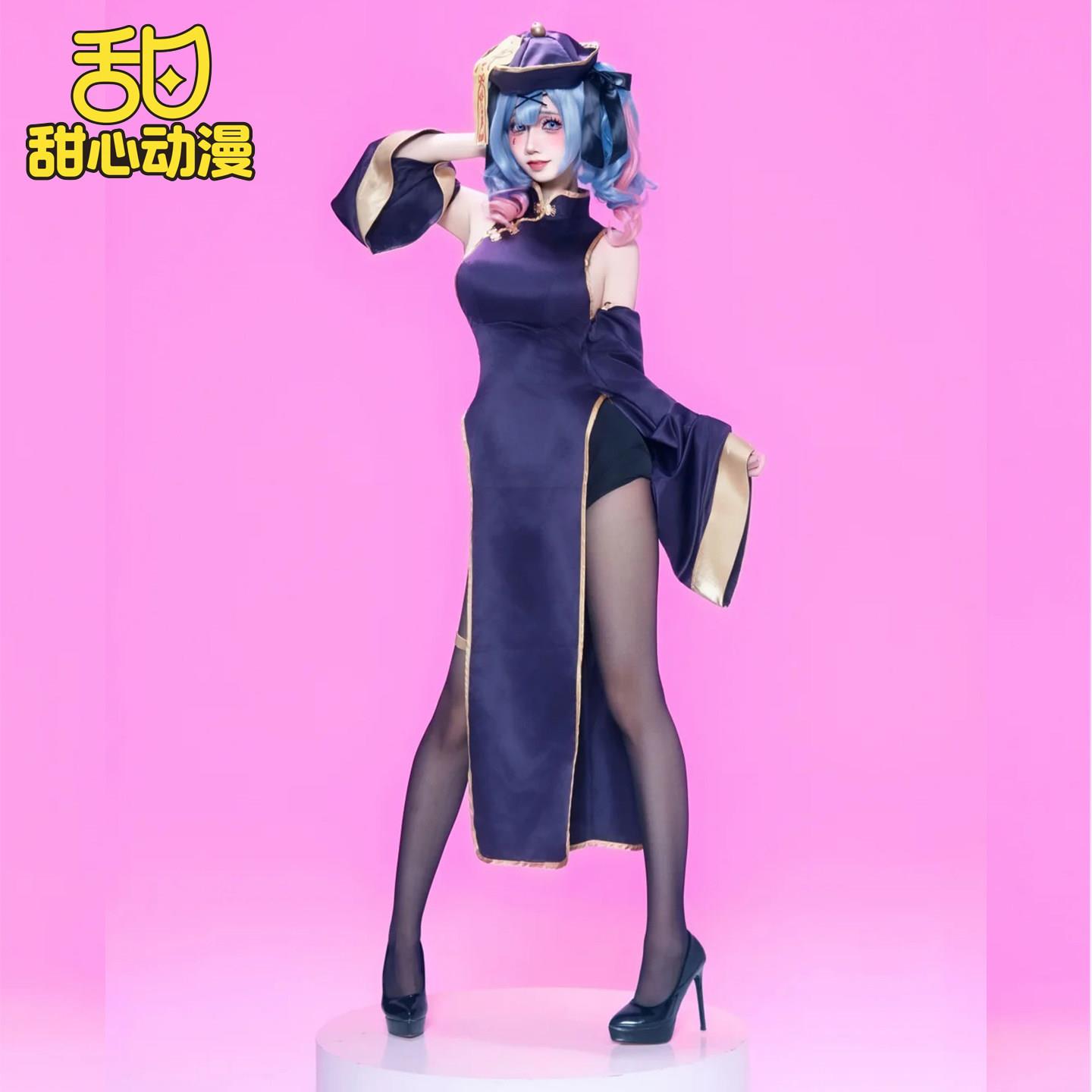 万圣节初音未来兔子洞小僵尸cos服旗袍性感丝袜二次元cosplay图片