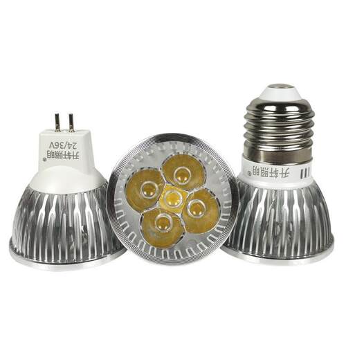 LED机床工作灯灯珠灯泡车床LED灯杯12V24V36V220V3W5WE27MR16插针